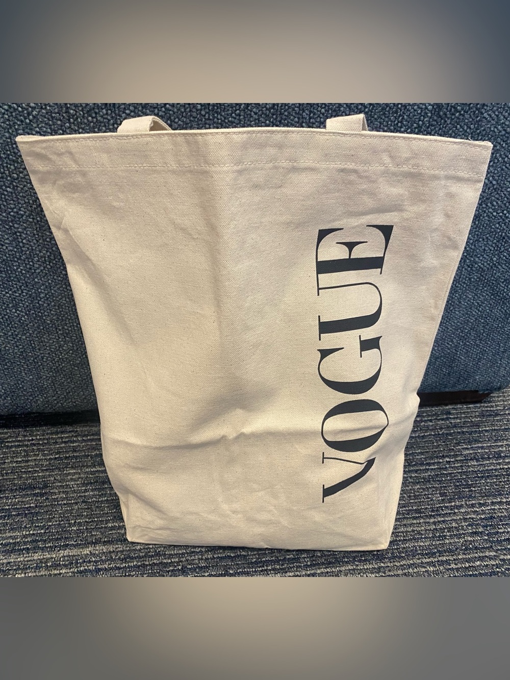 Vogue Natural Canvas Tote w/ Logo New